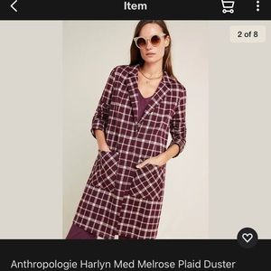 Anthro plaid duster